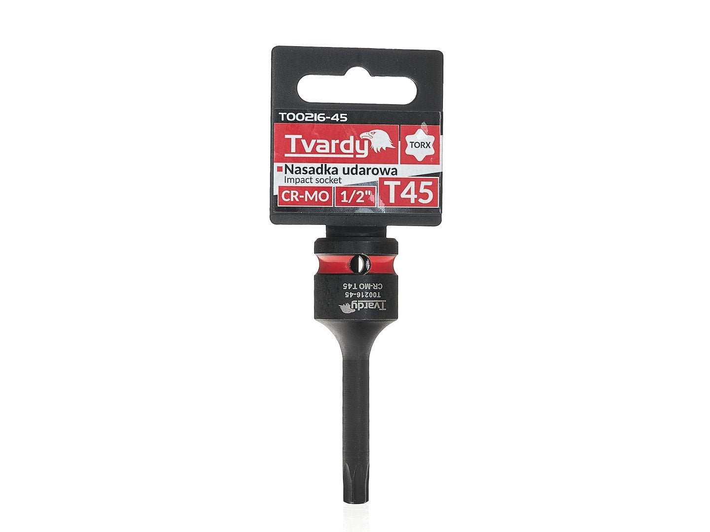 Cheie tubulara de impact TORX 1 / 2", T45, Cr-Mo, Tvardy T00216-45