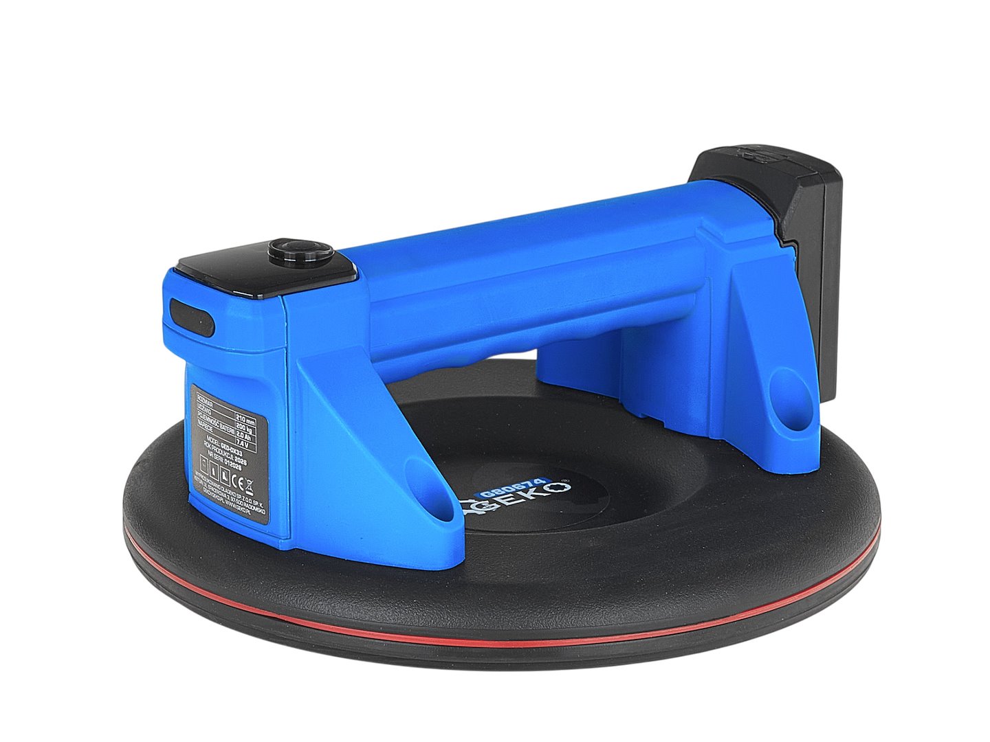 Suport pentru ventuza cu acumulator, 210mm, capacitate maxima 200kg, 4.0Ah 3.7V, Geko G80674