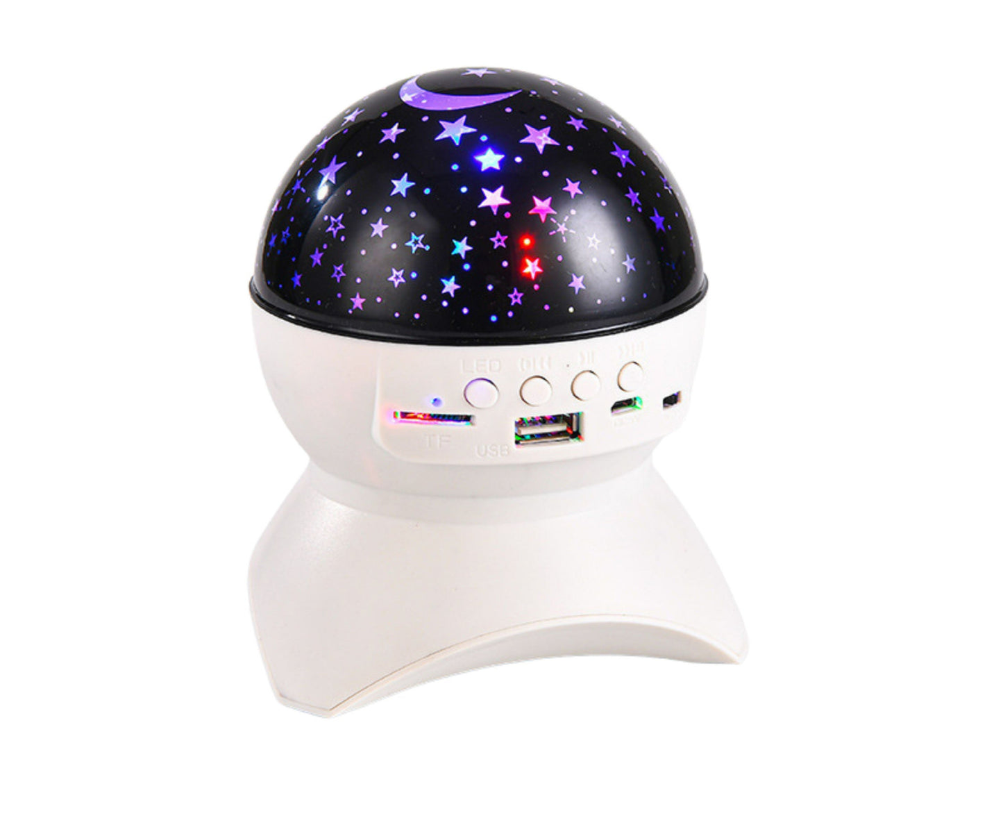 Lampa de veghe proiector de stele Bluetooth, 14 x 11 cm, alb, Lean 27716