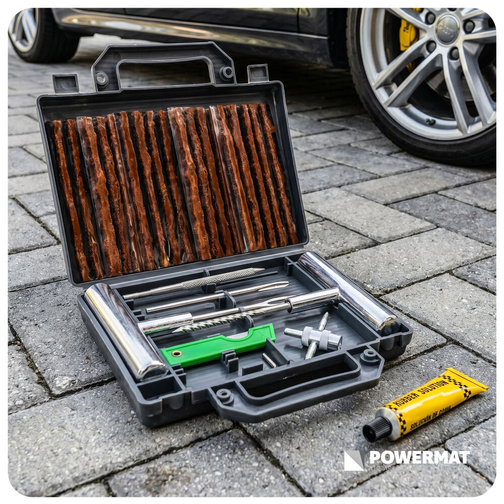 Kit reparare anvelope auto PM-ZNO-30T, 30 piese, Powermat PM1526