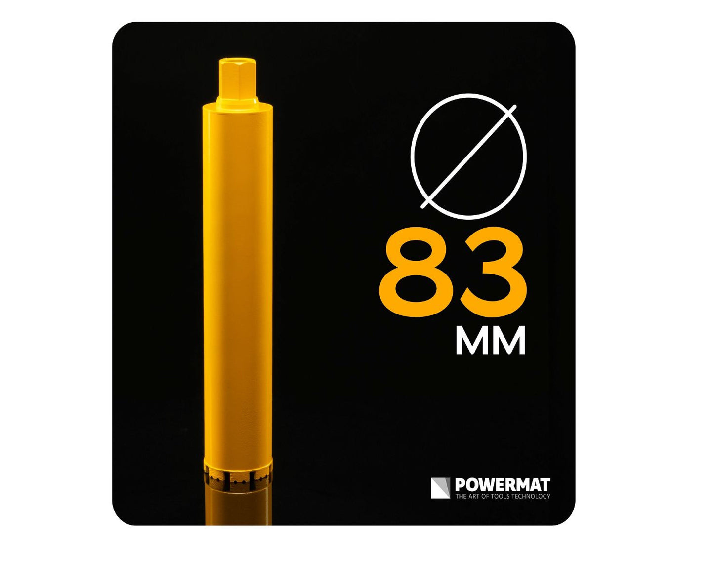 Carota diamantata PM-DWK-83x450M, 1 1 / 4", 83 mm , Powermat PM1559