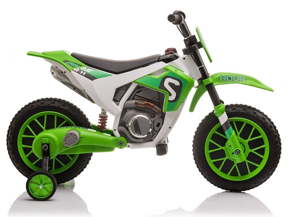 Motocicleta electrica XMX616, verde, Lean 9012