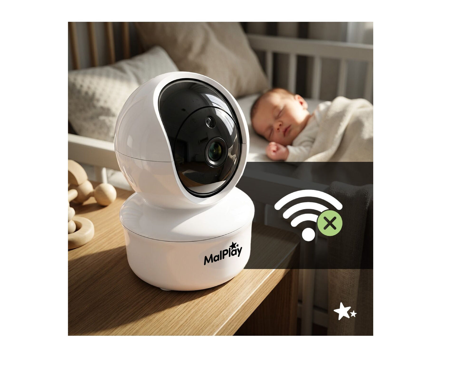 Camera de supraveghere pentru bebelusi NannyEyeComplex HD, 5", MalPlay 113864