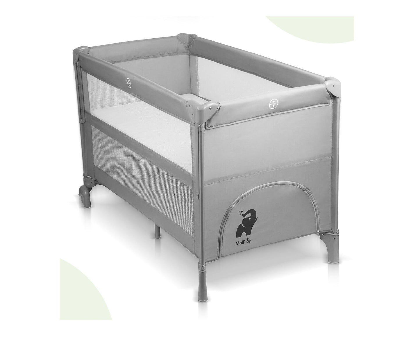 Patut pliabil de calatorie, 60 x 120 cm, gri, MalPlay 113842