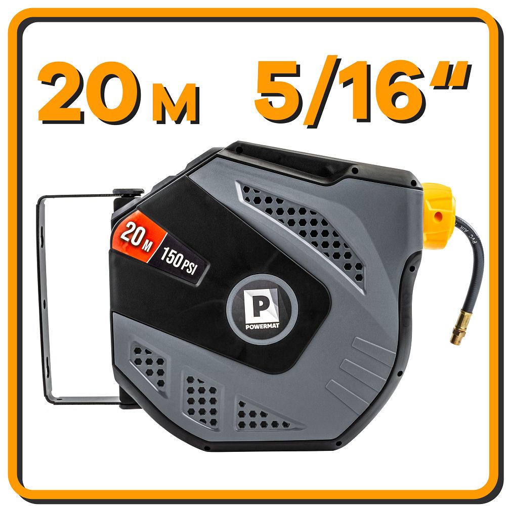 Furtun pneumatic pe tambur PM-ABNW-20MN, 20 m, Powermat PM1407