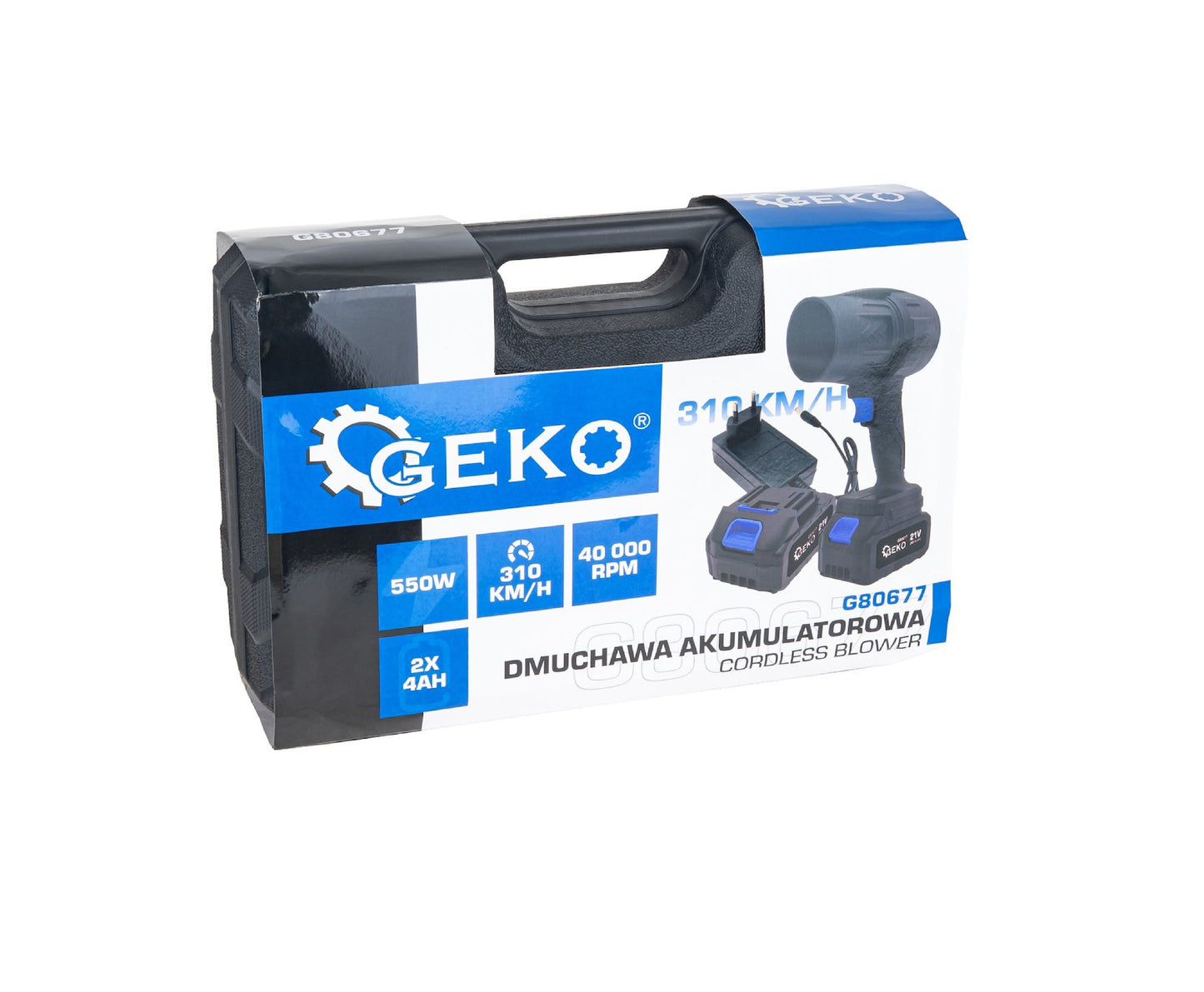 Suflanta cu acumulator, 21 V, 2 x 4 Ah, Geko G80677