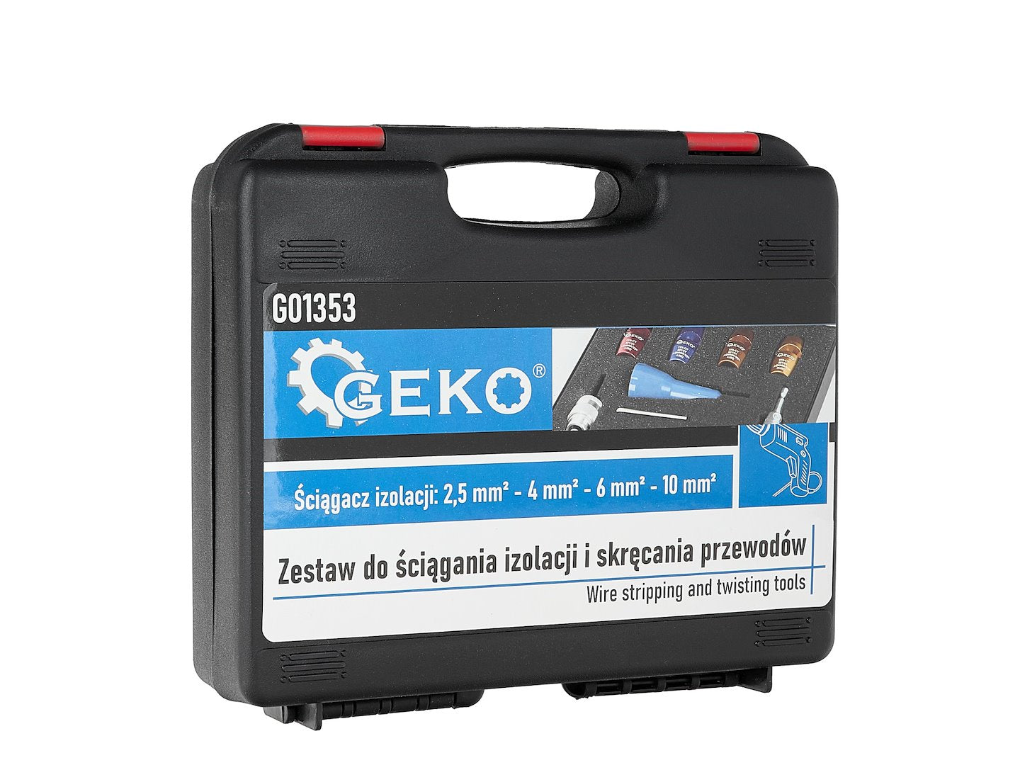 Set dezizolare cabluri pentru masina de insurubat, 8 elemente, Geko G01353