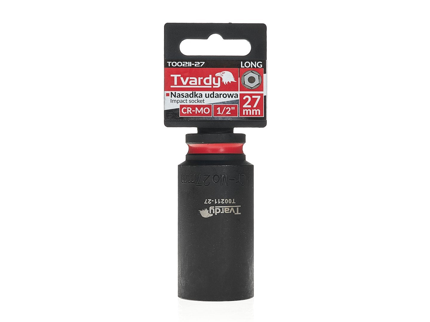 Cheie tubulara de impact in 6 puncte 1 / 2", 27 mm, Cr-Mo, Tvardy T00211-27