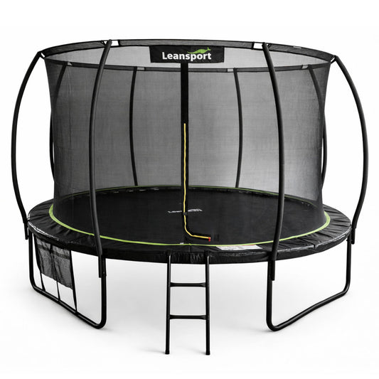 Trambulina de gradina, negru / verde, 487 cm, Lean 29175