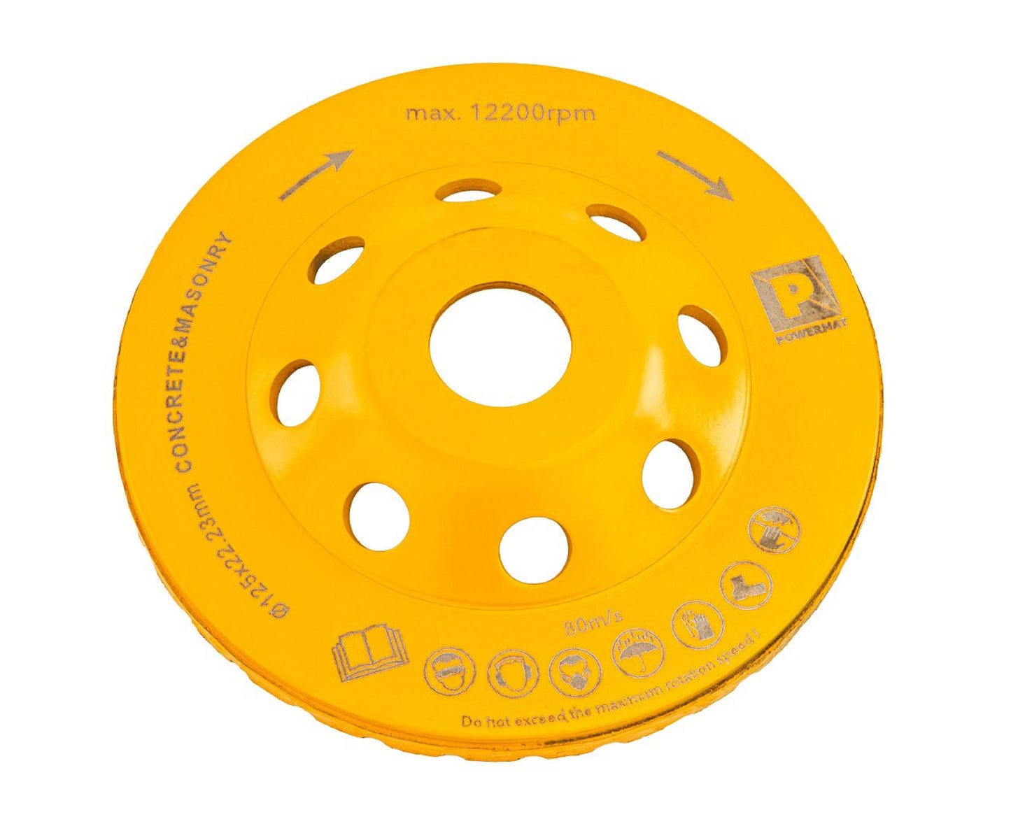 Disc pentru slefuit PM-DTG-1252T, 125 mm, Powermat PM1418