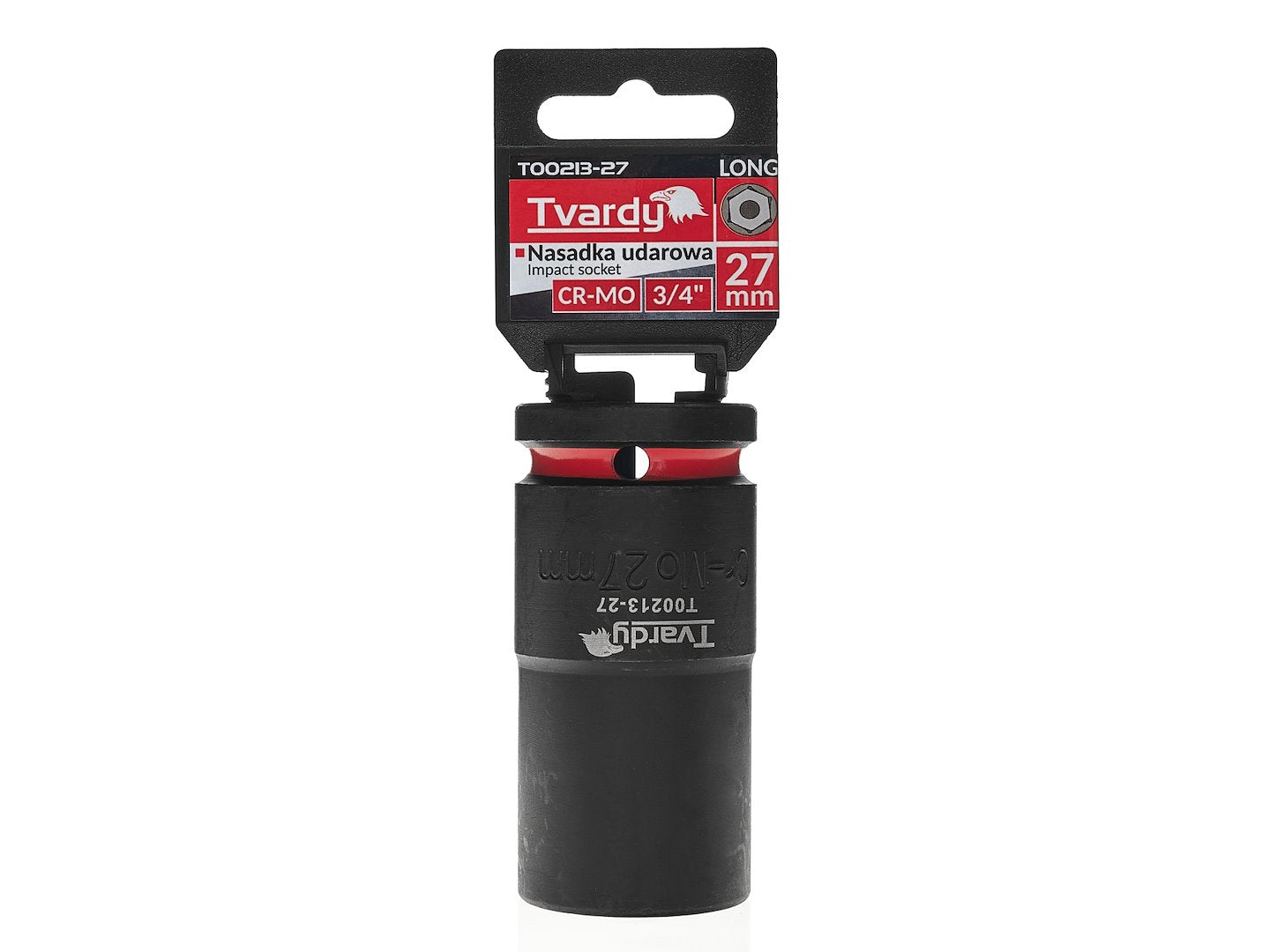 Cheie tubulara de impact in 6 puncte 3 / 4", 27 mm, Cr-Mo, Tvardy T00213-27