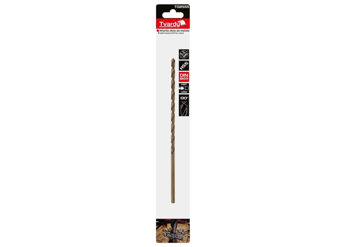 Burghiu HSS pentru metal 5.5 x 105 mm DIN1869, Tvardy T02555