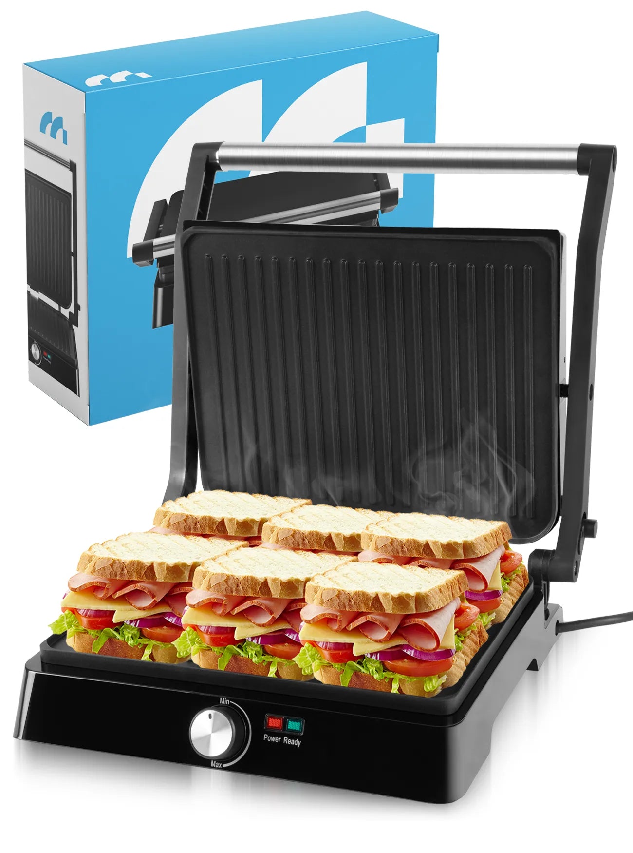 Gratar electric pentru sandwich SM3000, 2200 W, MalTec 113328
