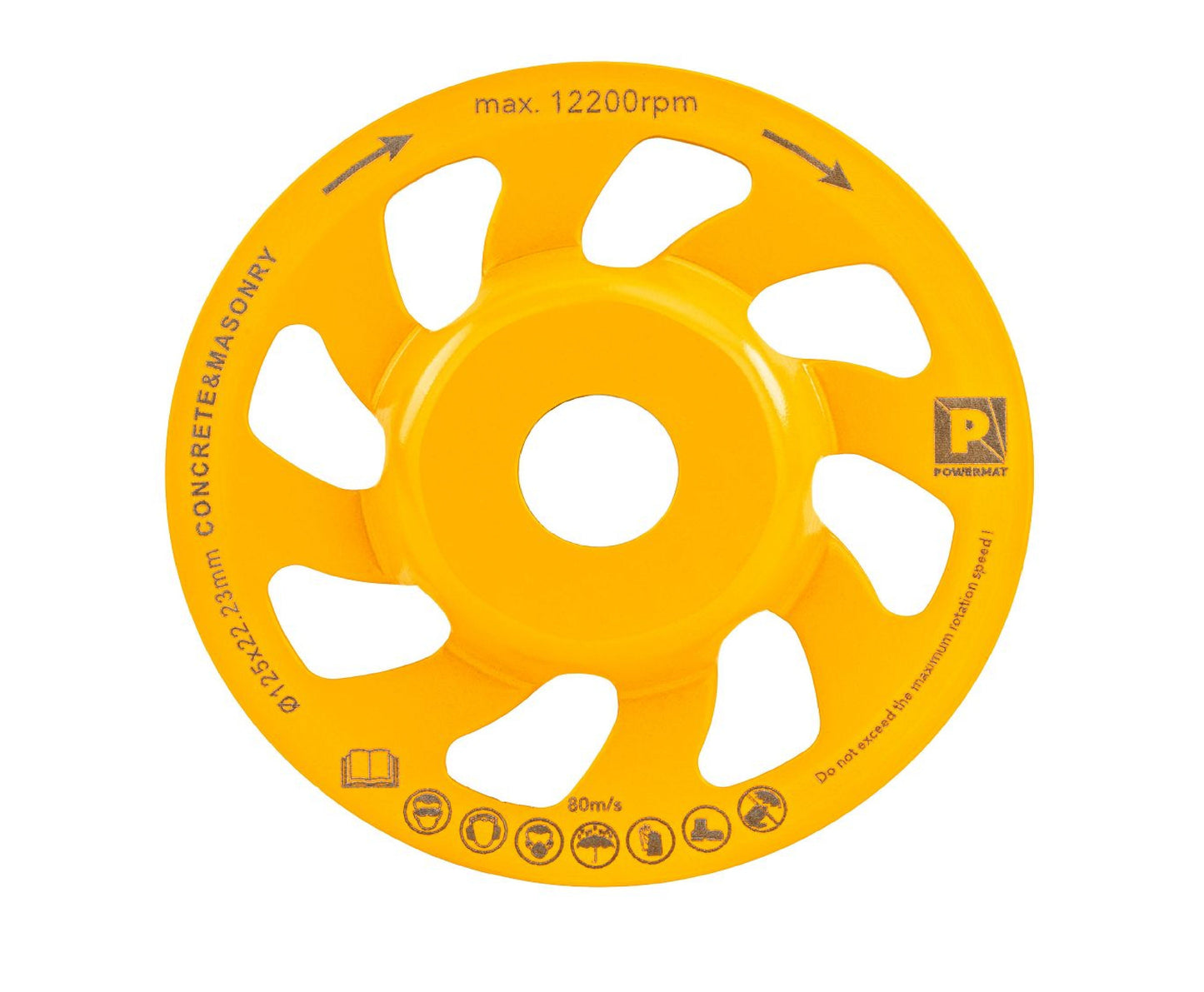 Disc diamantat pentru slefuit PM-DTG-1251T, 125 mm, Powermat PM1417