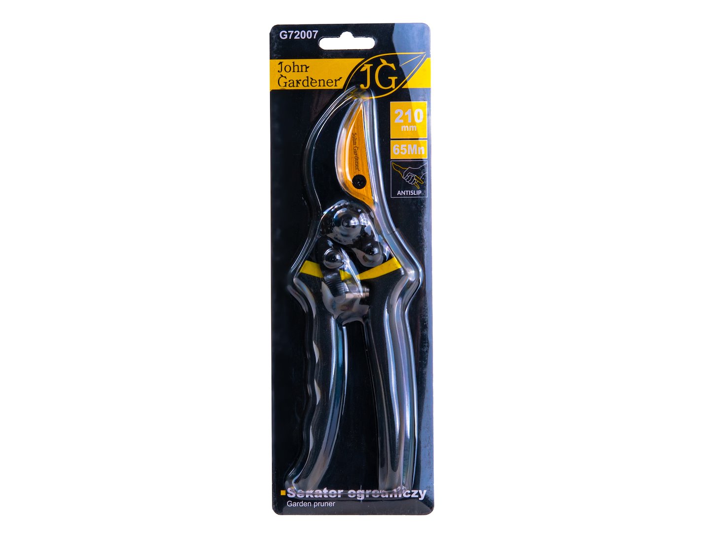Foarfeca de gradina cu lama bypass, 210 mm, 65 Mn, maner antialunecare, Geko G72007
