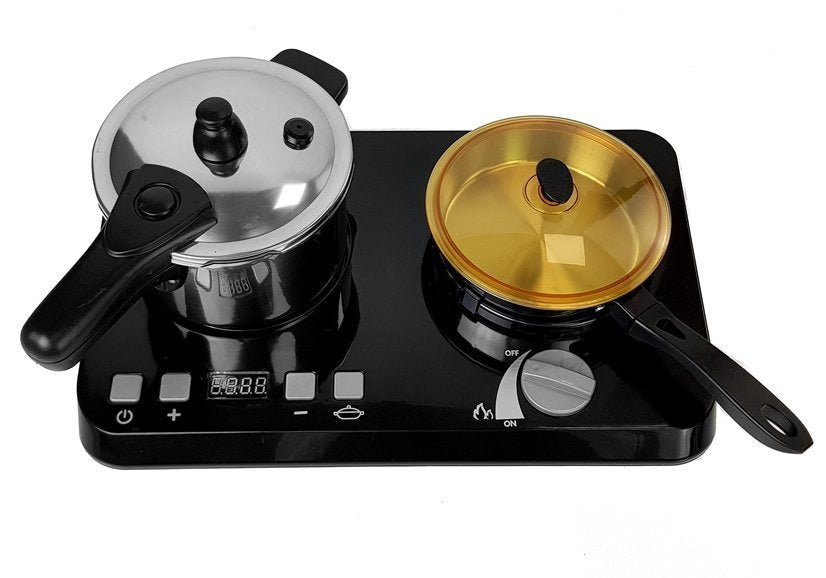 Set plita si accesorii de bucatarie pentru copii, Inox / Plastic, 32 piese, Lean 7568