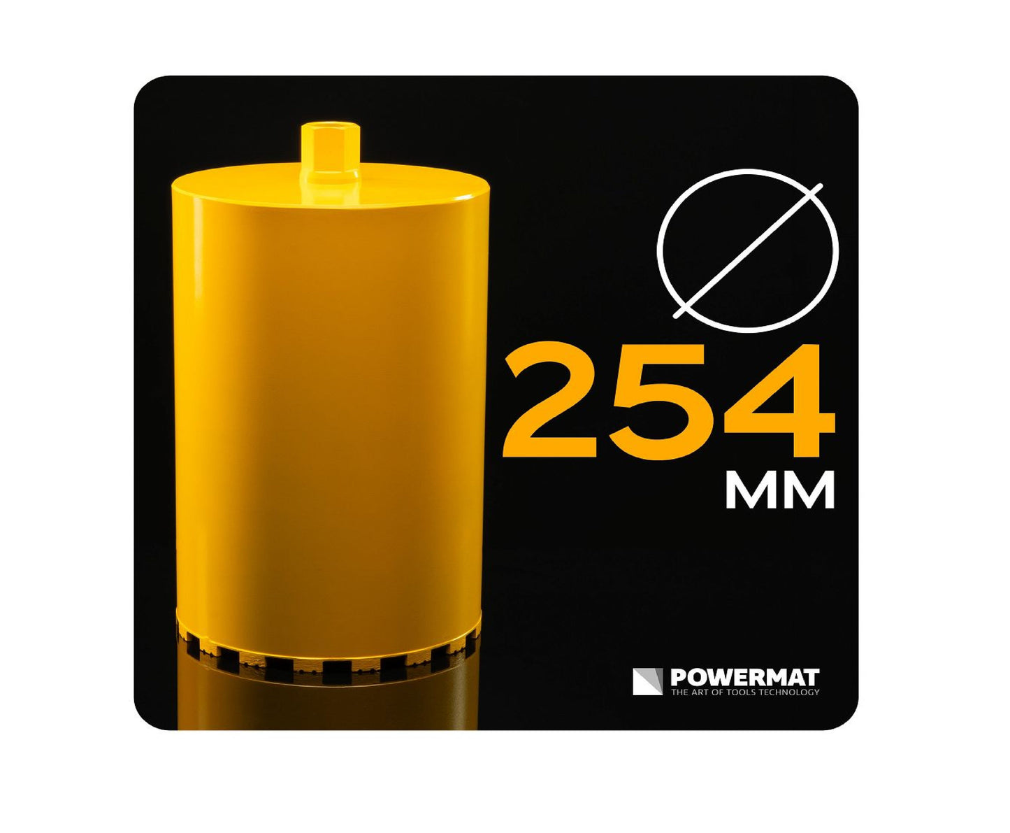 Carota diamantata pentru beton PM-DWK-254x450M, 1 1 / 4", 254 mm, Powermat PM1565