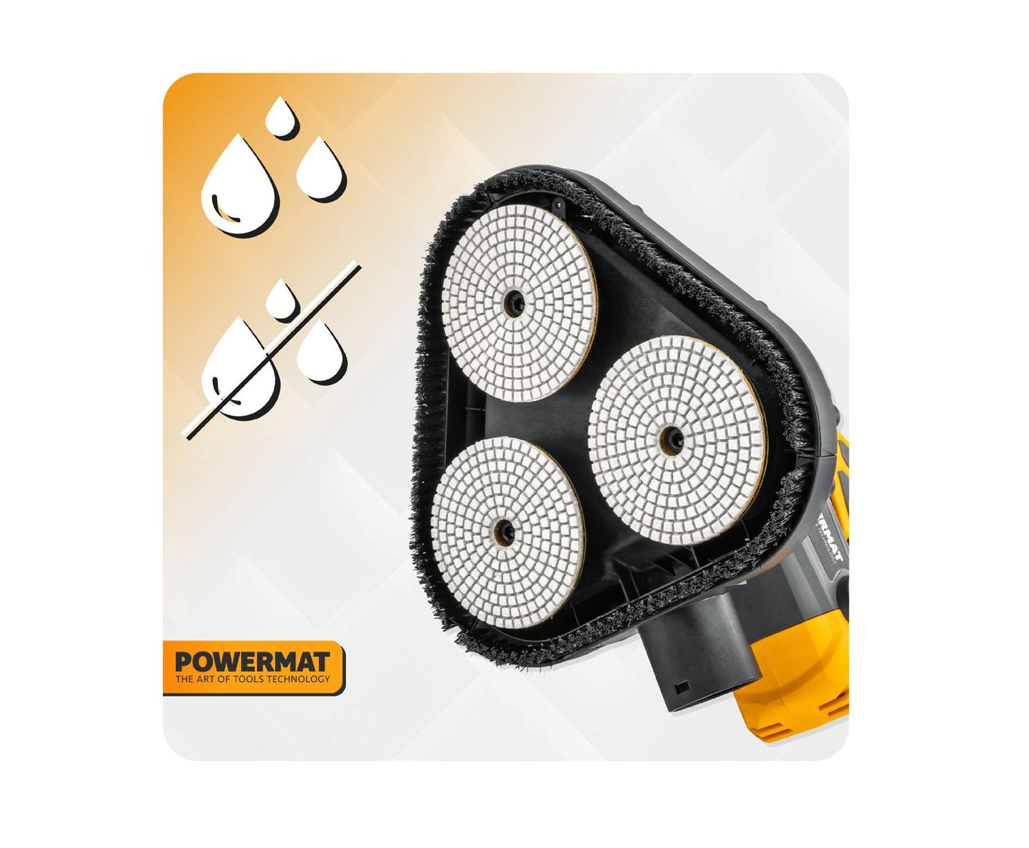 Disc diamantat pentru slefuire beton PM-DTS-1051T, 105 mm, P150, Powermat PM1583