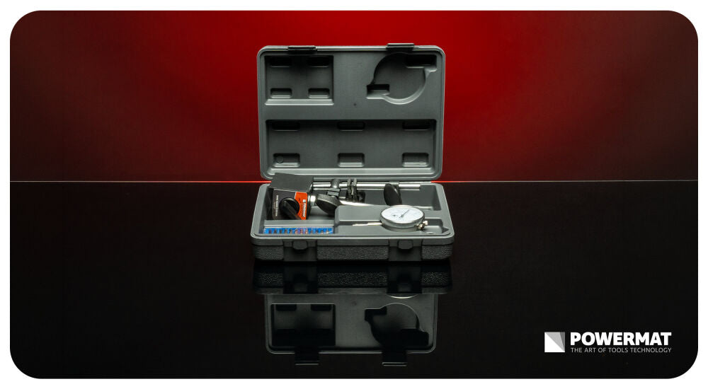 Set ceas comparator cu suport magnetic PM-CZ-10T, 0-10 mm, Powermat PM1521