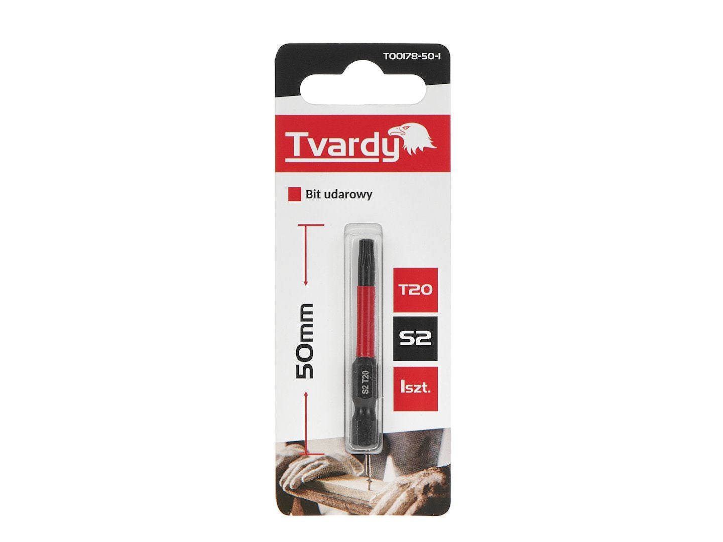 Bit de impact T20, 50 mm S2, Tvardy T00178-50-1