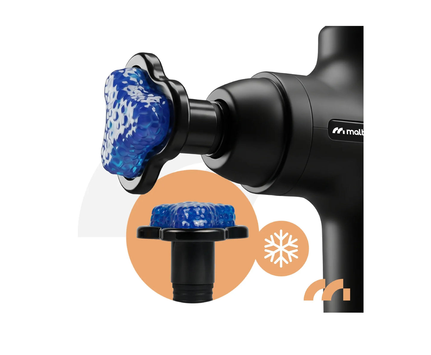 Pistol de masaj cu 6 capete interschimbabile, 4 viteze, MalTec 113859