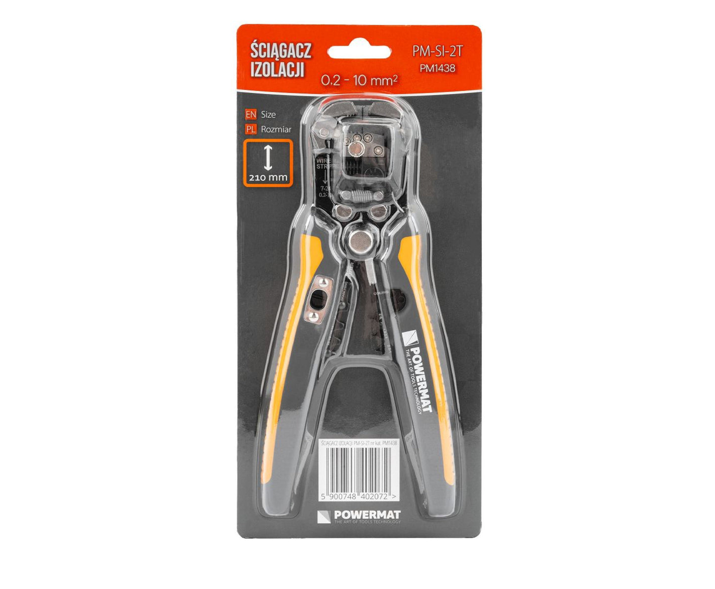 Cleste sertizare si dezizolare cabluri PM-SI-2T, 0.05-10 mm², 210 mm, Powermat PM1438