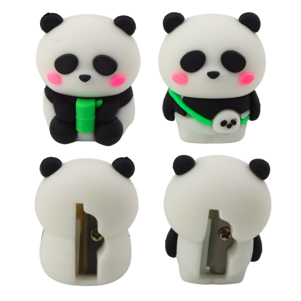 Ascutitoare creioane panda, plastic, 4 x 3 cm, Lean 21543