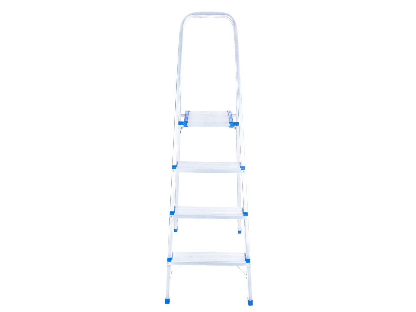 Scara pliabila din aluminiu cu 4 trepte, inaltime de lucru 2.75 m, capacitate maxima 150 kg, Geko G02416