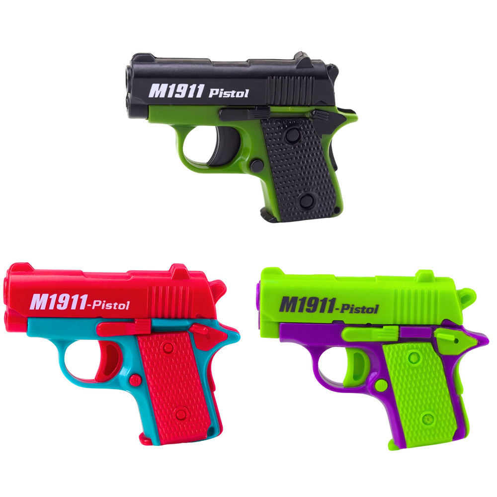 Pistol de jucarie Decompression Gun, 8 cartuse, 12.5 x 8.5 x 2 cm Lean 28655