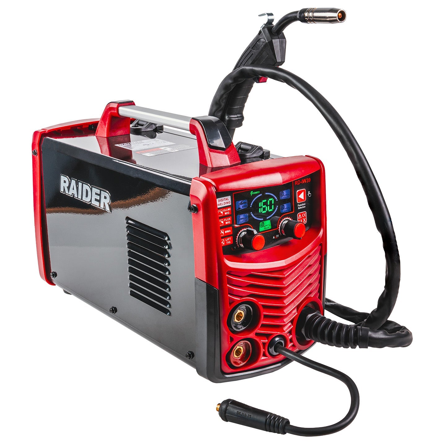 Aparat de sudura tip invertor 5 in 1 RD-IW39, MIG / MAG / TIG / MMA, 160 A, Raider 077239