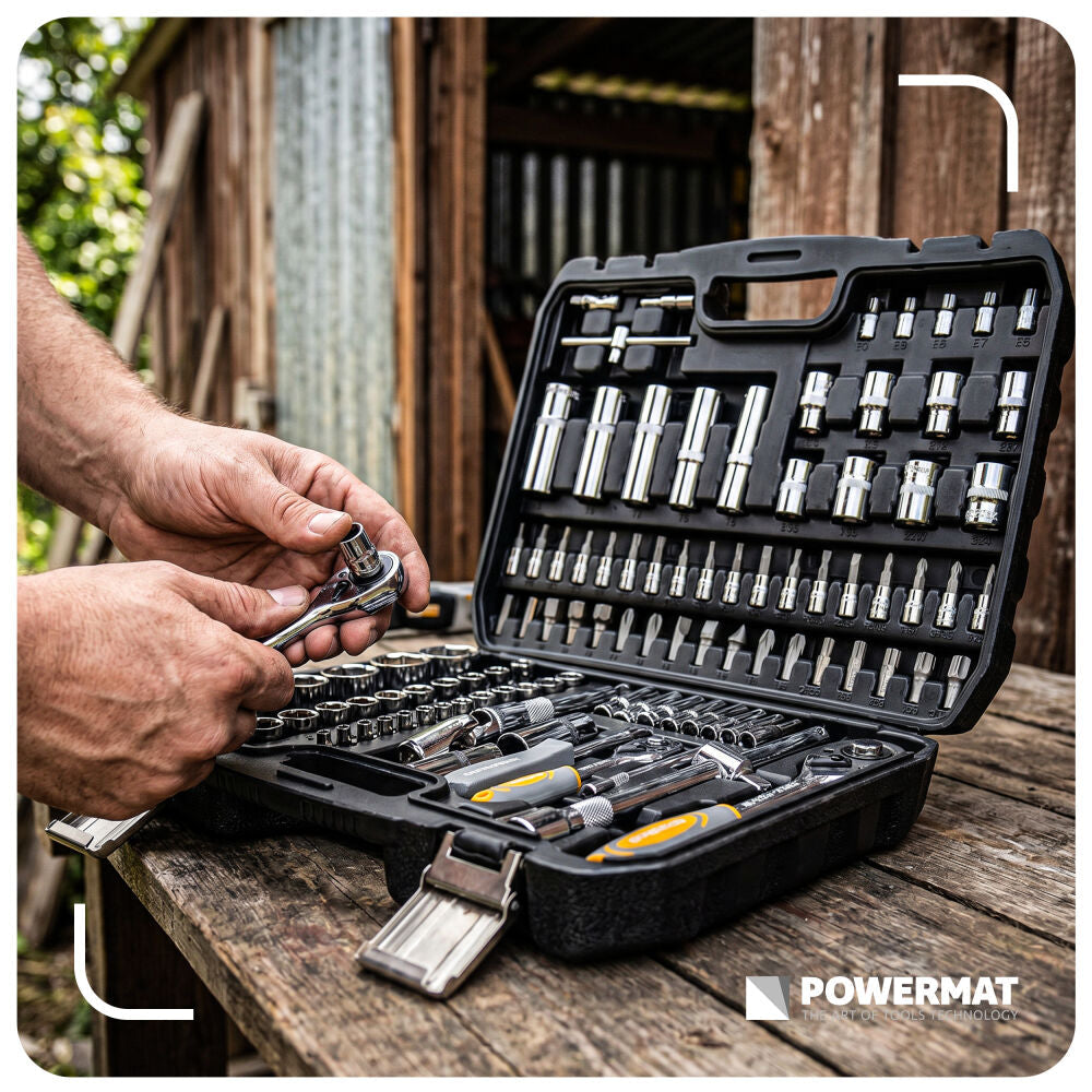 Trusa chei si biti PM-ZKNB-108SU, 1/2" | 1/4", 108 bucati, Powermat PM1614