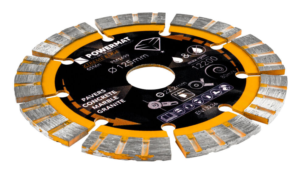 Disc diamantat segmentat PM-TDCS-1255T, 125 mm, Powermat PM1499