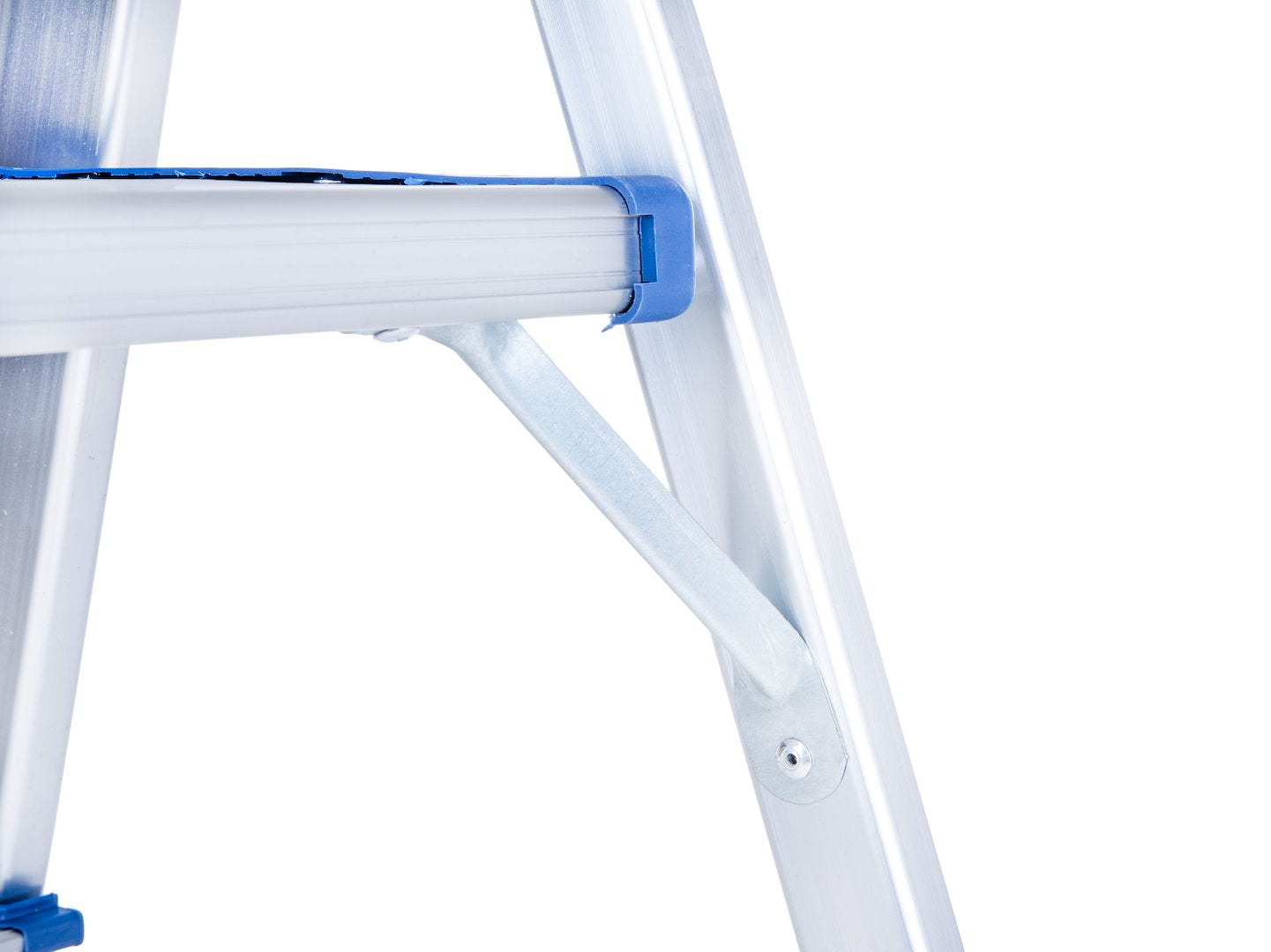 Scara pliabila din aluminiu cu 4 trepte, inaltime de lucru 2.75 m, capacitate maxima 150 kg, Geko G02416