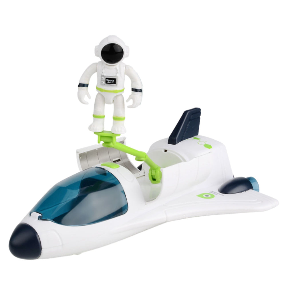 Set jucarie interactiva nava spatiala cu astronauti si vehicul, efecte luminoase si sonore, 26 x 20.,5 x 10 cm, Lean 27537