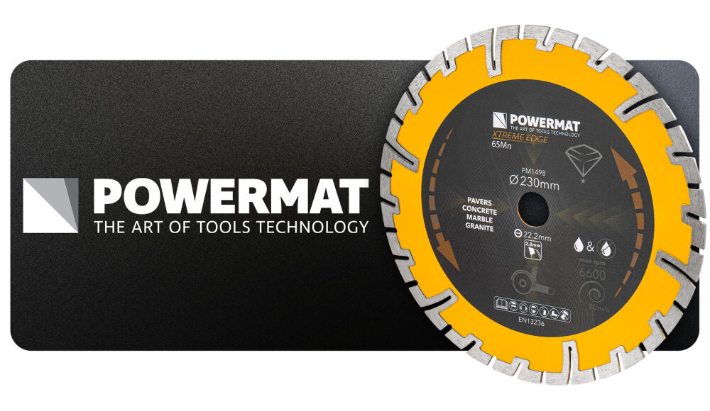 Disc diamantat segmentat PM-TDCS-2303T, 230 mm, Powermat PM1498