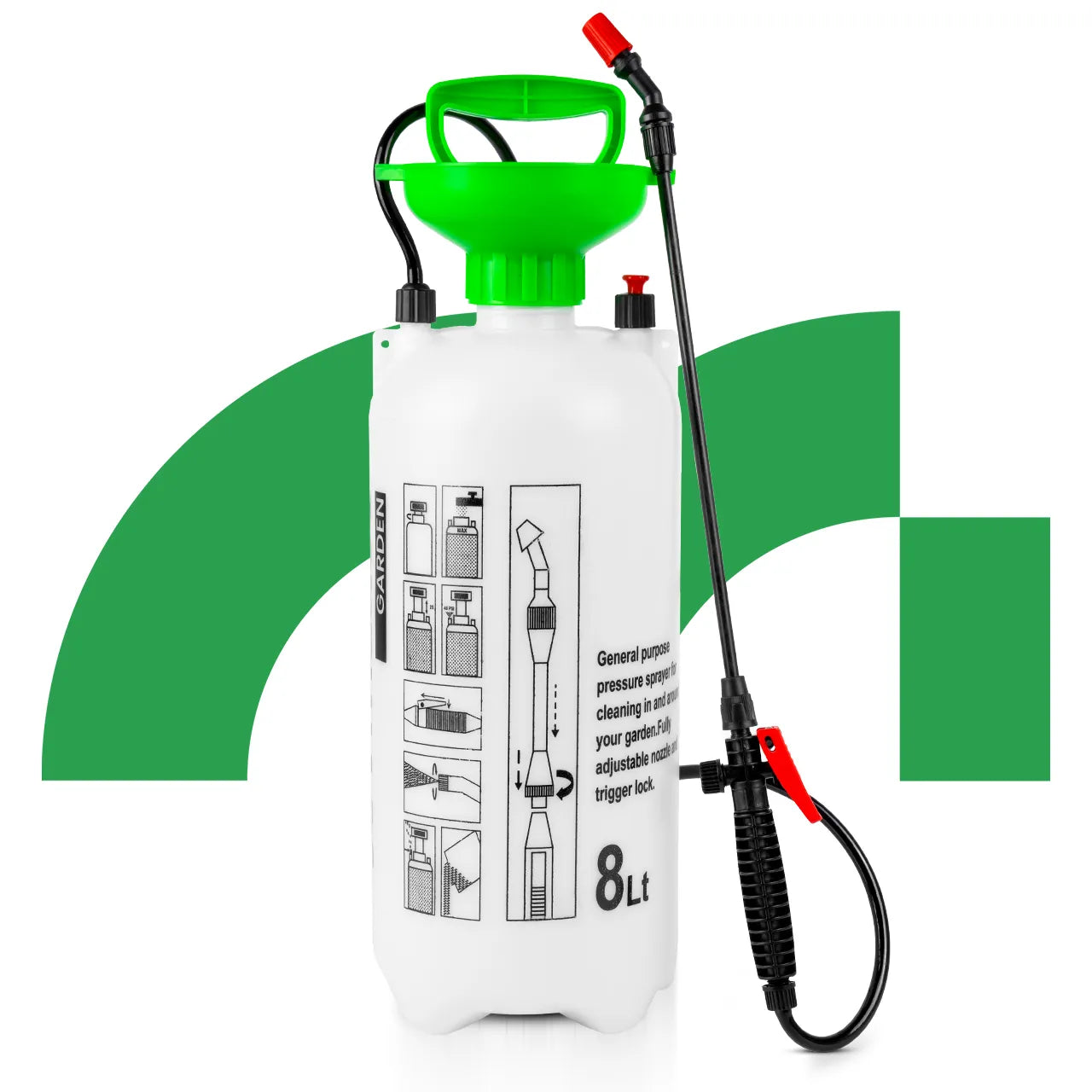 Pulverizator de gradina cu duza reglabila, 8 l, MalTec 112486