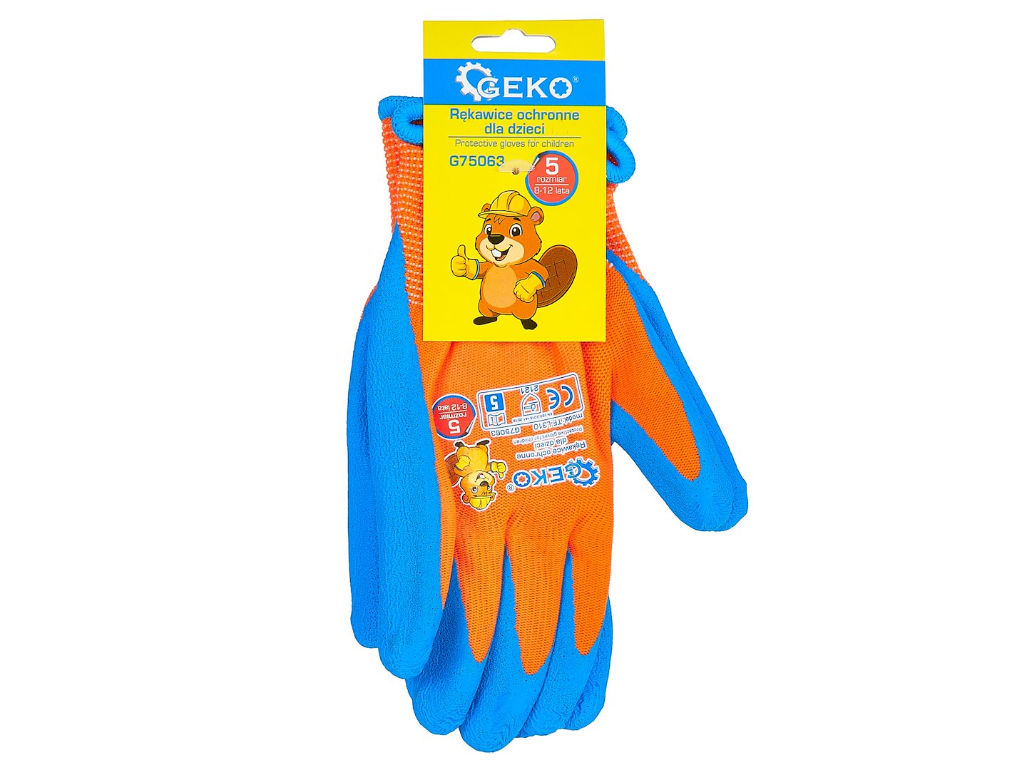 Manusi de protectie pentru copii, marimea 5 (8-12 ani), Geko G75063