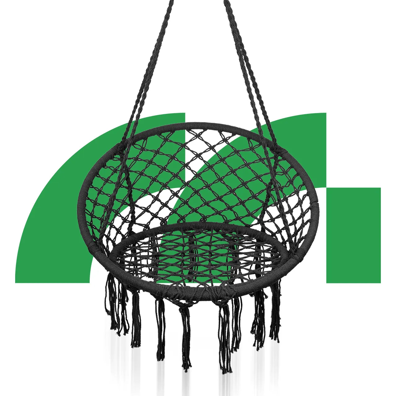 Leagan suspendat de gradina, negru, capacitate maxima 150 kg, MalTec 112748