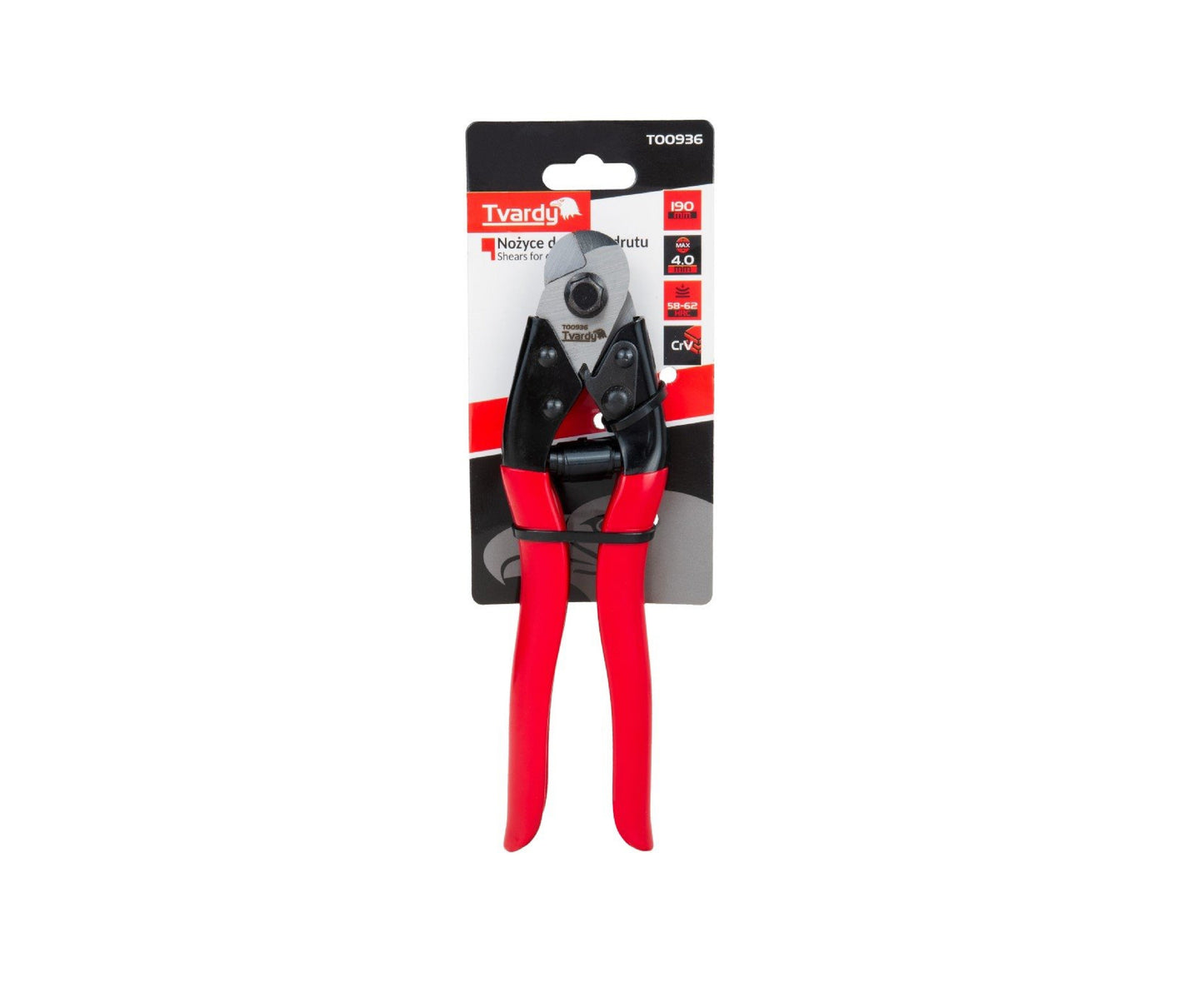 Cleste pentru taiere cabluri de sarma, 190 mm, Tvardy T00936