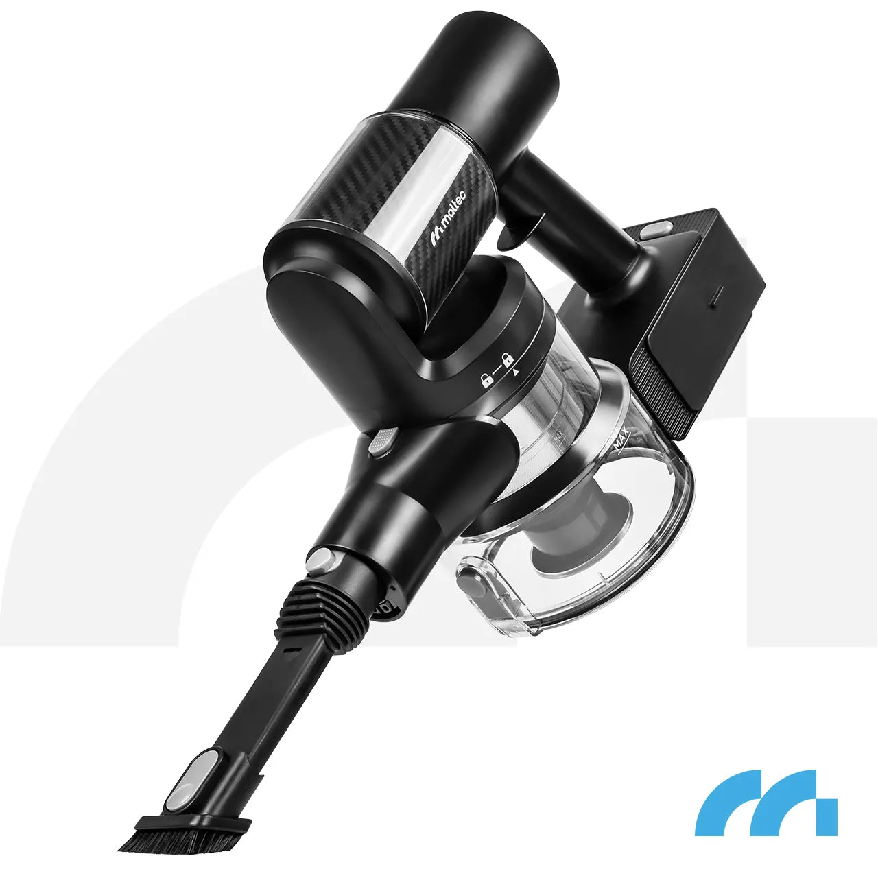 Aspirator vertical fara sac cu accesorii 3 in 1, perie electrica cu LED, 250 W, MalTec 113544