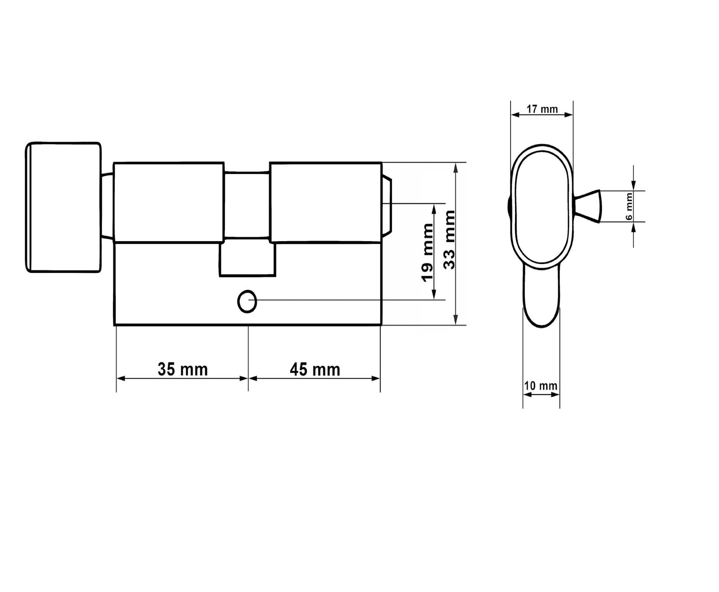 Butuc aluminiu, 35g/45, Keltin K02649
