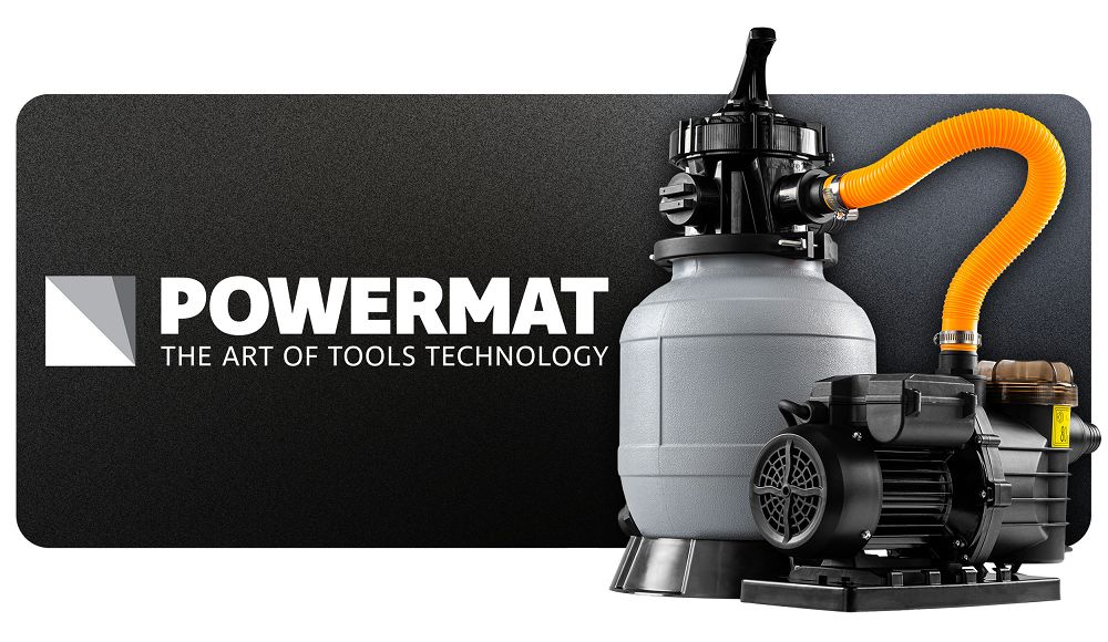Pompa de nisip pentru piscina PM-PPDB-550JT, afisaj LCD, 13200 l / h, 550 W, Powermat PM1483