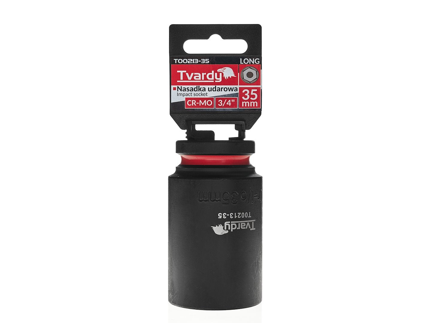 Cheie tubulara de impact in 6 puncte 3 / 4", 35 mm, Cr-Mo, Tvardy T00213-35