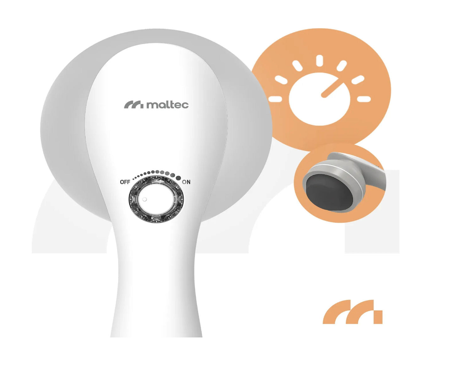 Aparat de masaj anticelulitic cu 8 capete interschimbabile SkinPulse, 28 W, MalTec 113860