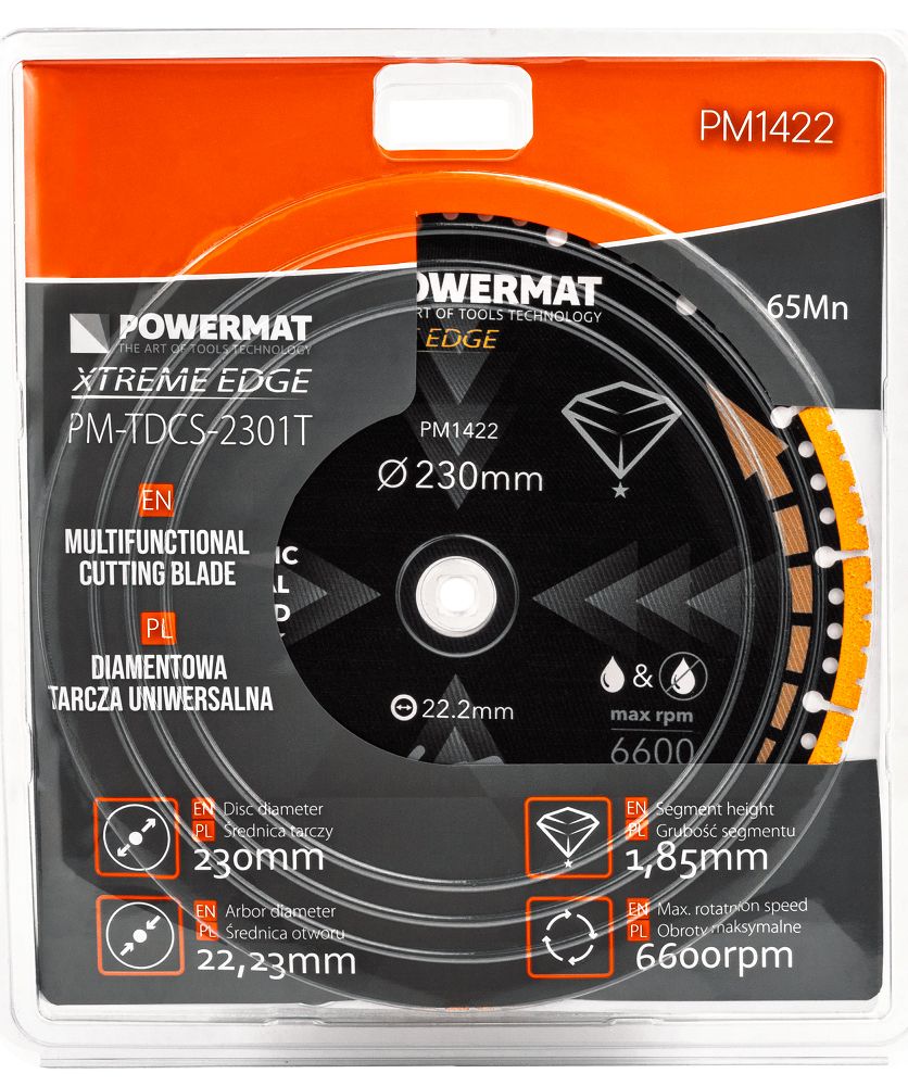 Disc diamantat universal PM-TDCS-2301T, 230 mm, Powermat PM1422