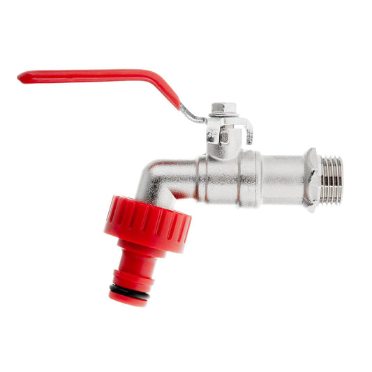Set robinet 1 / 2" cu filet 3 / 4" si cuplaj furtun, Geko G70185