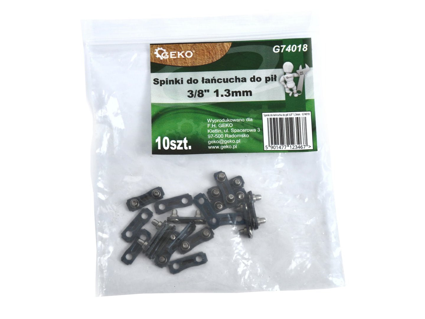 Fermoare fierastrau, 10 bucati, 3,8" 1,3 mm, Geko G74018