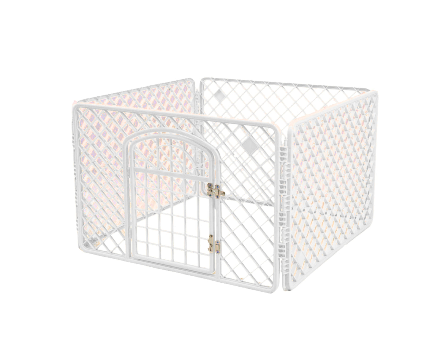 Tarc pliabil pentru caini si pisici, 90 x 60 x 60 cm, alb, Lean 13878