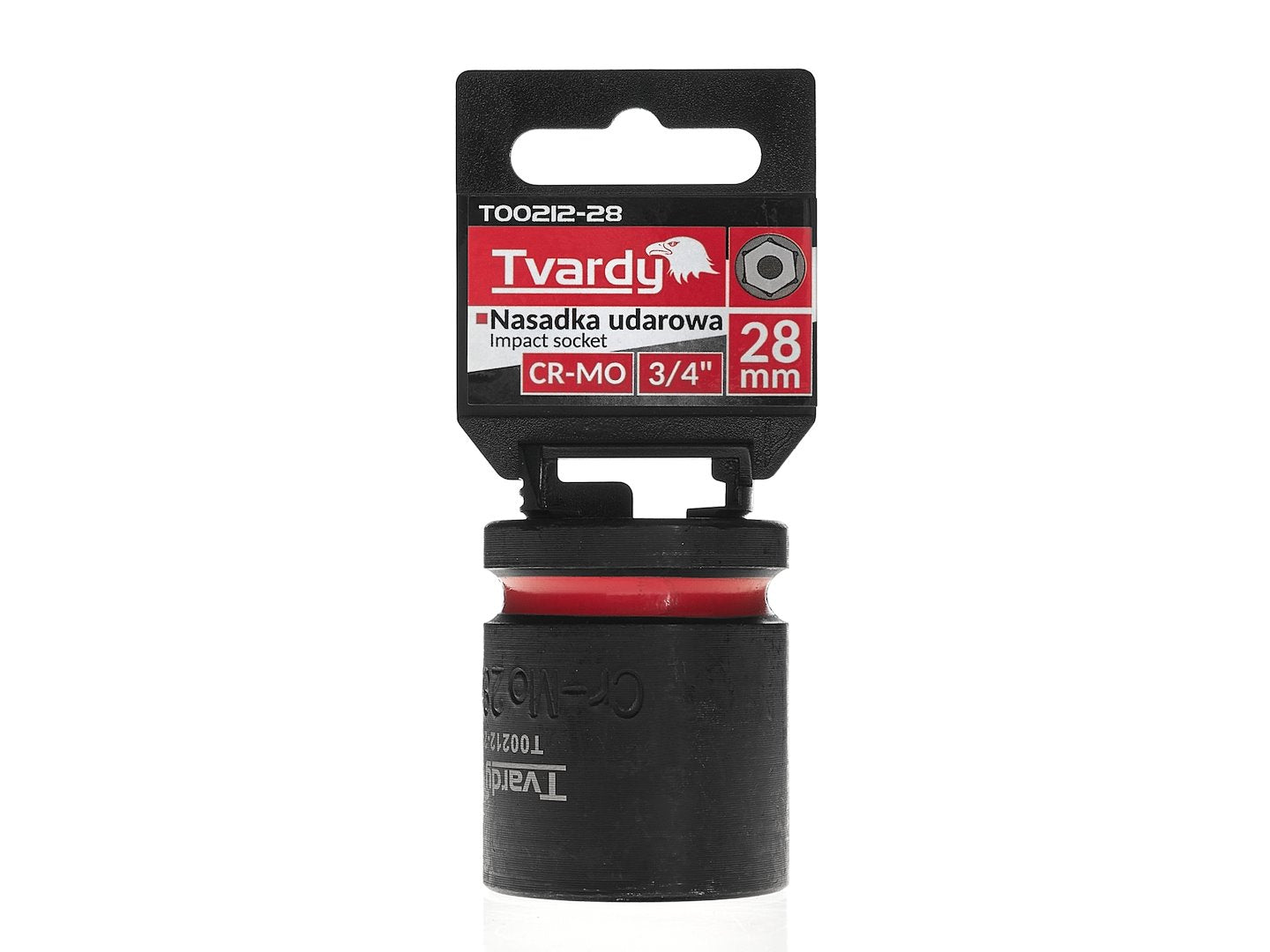 Cheie tubulara de impact in 6 puncte 3 / 4", 28 mm, Cr-Mo, Tvardy T00212-28
