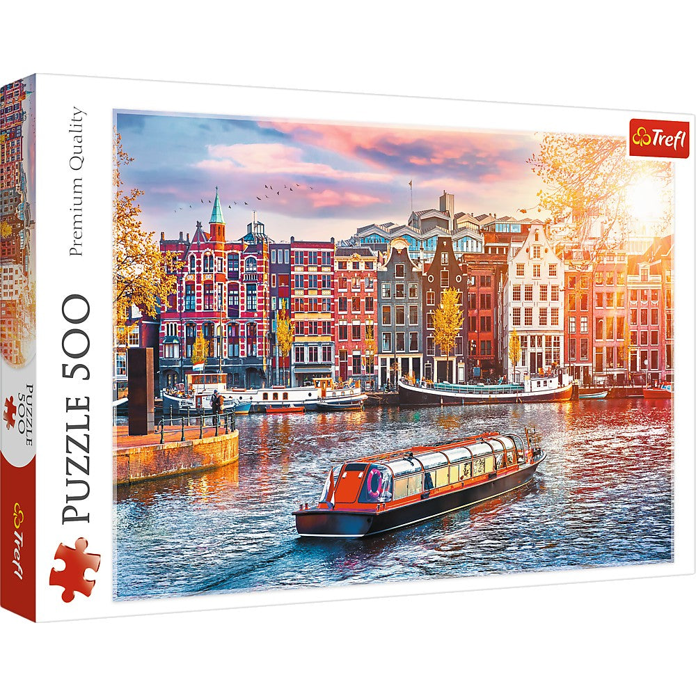 Puzzle Amsterdam - Netherlands, 500 piese, Lean 26023